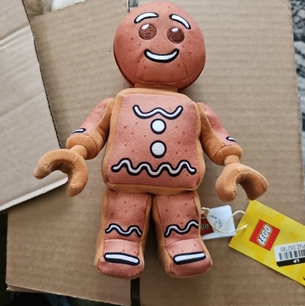 Lego Mini Gingerbread Man Plush New